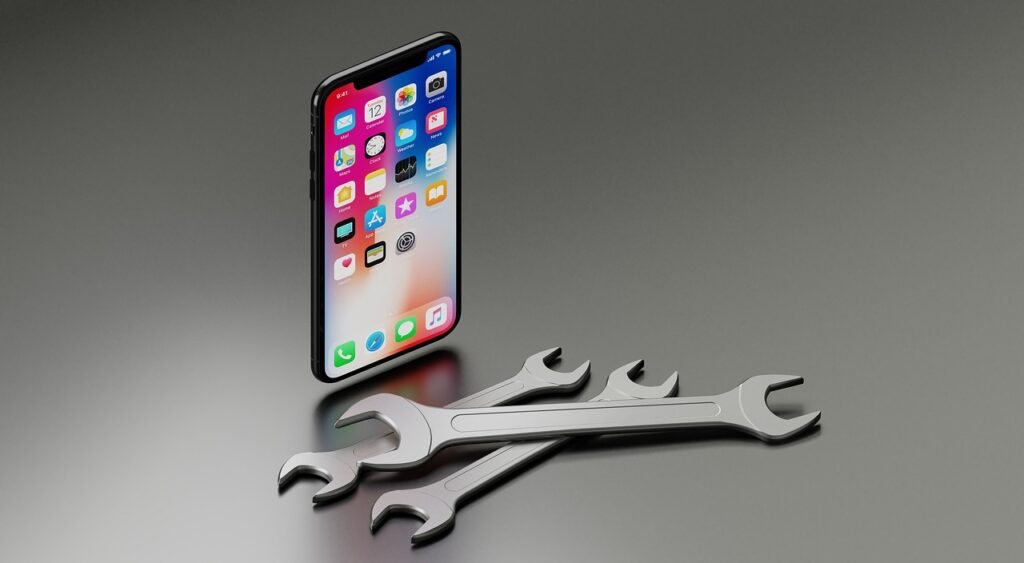 iphone, x, iphone x, apple, mobile, smartphone, technology, phone, 3d, cellular, model, electronic, device, ios, display, 3d-model, render, repair, wrench, tool, maintenance, workshop, equipment, tools, mechanical, gray technology, gray phone, gray apple, gray mobile, gray model, gray tools, gray smartphone, gray telephone, gray iphone, ios, ios, ios, ios, ios, maintenance